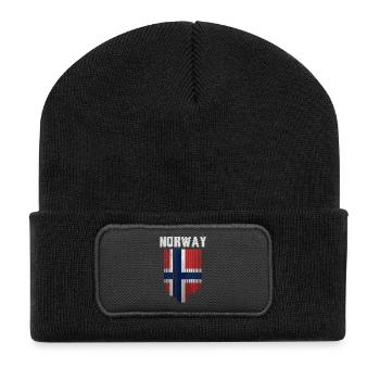 Norwegian flag, Norwegian pride - Recycled Patch Beanie - black - Front