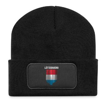 Drapeau du Luxembourg, fierté luxembourgeoise - Beanie recyclé à patch - noir - Devant