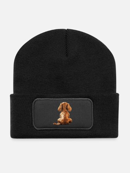 Cocker Spaniel - Recycled Patch Beanie - black