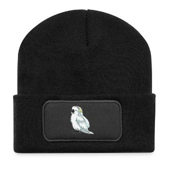 Voile de mariée perroquet mariage - Beanie recyclé à patch - noir - Devant