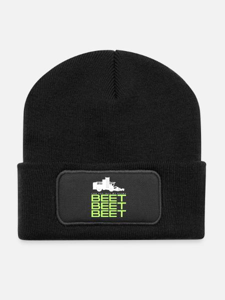 Beet Harvester T-Shirt - Recycled Patch Beanie - black