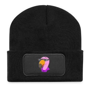 Flamingo Sunglasses - Recycled Patch Beanie - black - Front