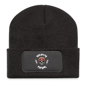 Heavy Metal - Beanie recyclé à patch - charbon - Devant