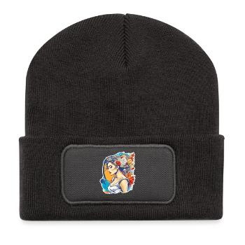 Mariée - Beanie recyclé à patch - charbon - Devant