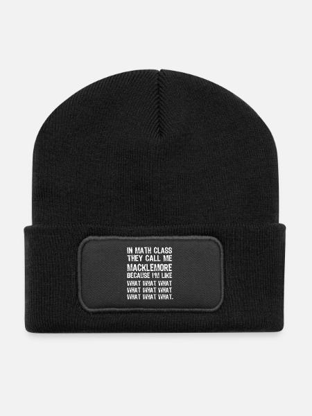 Im Matheunterricht nennen sie mich Macklemore lustiges Hemd - Recycelte Patch Beanie - Schwarz