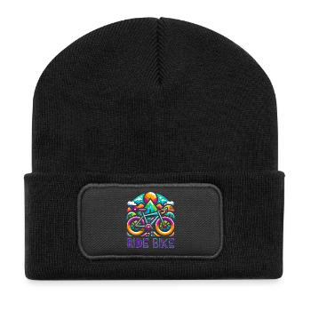 Cycling - Ride Bike design - Recycled Patch Beanie - black - Front