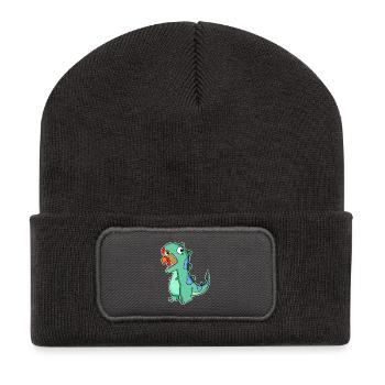 Déguisement de dinosaure poulet - Beanie recyclé à patch - charbon - Devant