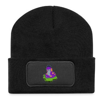 Snake Hat - Recycled Patch Beanie - black - Front