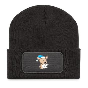 Chihuahua Sleeping Fatigue Dog Dog Breed - Recycled Patch Beanie - dark grey - Front