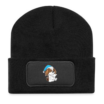 Cavalier King Charles Spaniel Sleeping Fatigue - Recycled Patch Beanie - black - Front