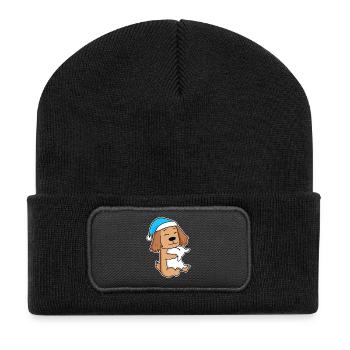 Cocker Spaniel Sleeping Fatigue Dog Dog Breed - Recycled Patch Beanie - black - Front