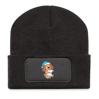 Cocker Spaniel Sleeping Fatigue Dog Dog Breed - Recycled Patch Beanie - dark grey - Front
