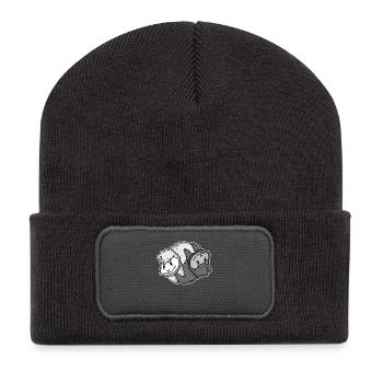 Yin Yang Alpaca - Recycled Patch Beanie - dark grey - Front