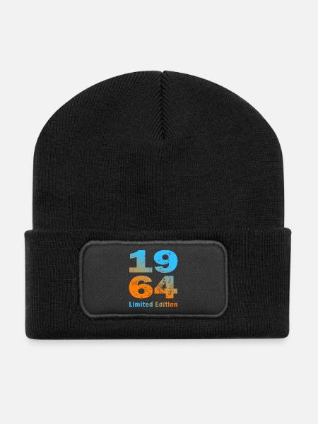 Geburtstag, geboren in 1964, limited edition Tasse - Recycelte Patch Beanie - Schwarz