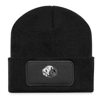 Yin Yang Pigs - Recycled Patch Beanie - black - Front