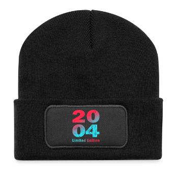 Birthday born in 2004 limited edition Shirt - Recycled Patch Beanie - black - Front