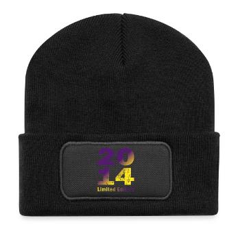 Geburtstag, geboren in 2010 limited edition - Recycelte Patch Beanie - Schwarz - Vorne