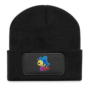 Schmetterling Bowling Bowlingkugel - Recycelte Patch Beanie - Schwarz - Vorne