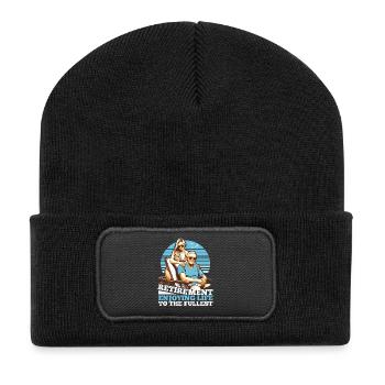 Retirement Life Enjoy Gift - Recycled Patch Beanie - black - Front