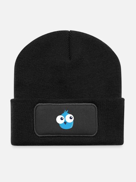 all tonight Eule - Recycelte Patch Beanie - Schwarz