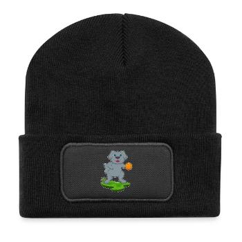 Dog Basketball Player Basketball Sports - Recycled Patch Beanie - black - Front
