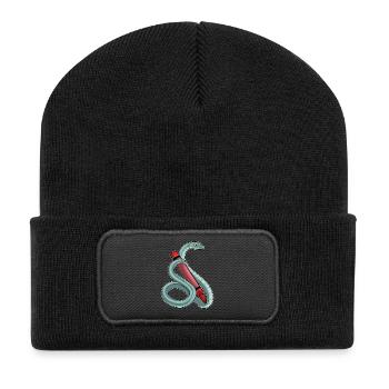 Snake Student Crayon School - Recycled Patch Beanie - black - Front