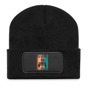 Level 16 - Recycled Patch Beanie - black - Front