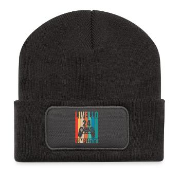 Niveau 24 - Beanie recyclé à patch - charbon - Devant