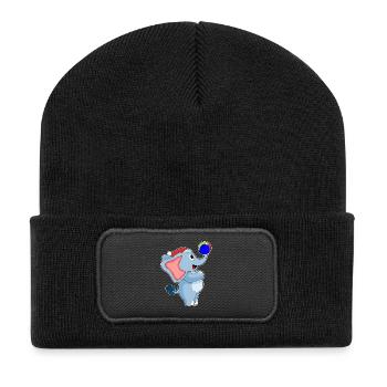Elephant Christmas Water Polo - Recycled Patch Beanie - black - Front
