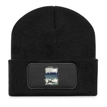 Kite Baby - Recycelte Patch Beanie - Schwarz - Vorne