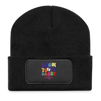 promotrd to Be Daddy, New Dad Pregnancy - Recycled Patch Beanie - black - Front