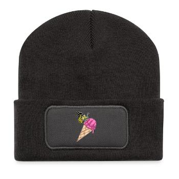 Butterfly Waffle Ice Cream - Recycled Patch Beanie - dark grey - Front