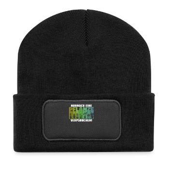 Nurnoch Eine Pflanze Gärtner Topfpflanen Garten - Recycelte Patch Beanie - Schwarz - Vorne