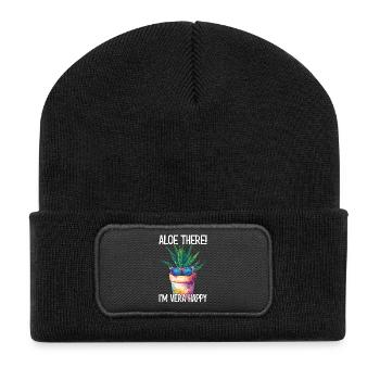 Aloe There I'm Vera Happy Gardener Garden Gift - Recycled Patch Beanie - black - Front