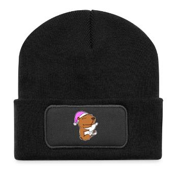 Capybara Capybara Oreiller Fatigué Relax - Beanie recyclé à patch - noir - Devant