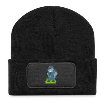 Dog, Policeman, Police - Recycled Patch Beanie - black - Front