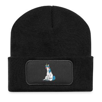 Einhorn Sonnenbrille - Recycelte Patch Beanie - Schwarz - Vorne