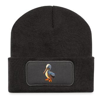 Pelican Waterfowl Pelican Gift Cute Pelicans - Recycled Patch Beanie - dark grey - Front