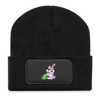 Bunny Easter Garden - Recycled Patch Beanie - black - Front