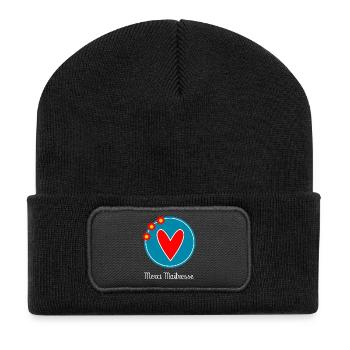 MAÎTRESSE. MERCI. MERCI MAÎTRESSE - Beanie recyclé à patch - noir - Devant