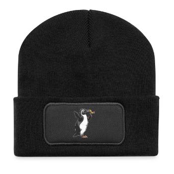 Poisson pingouin Tempura - Beanie recyclé à patch - noir - Devant