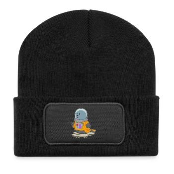 Seal Astronaut Space - Recycled Patch Beanie - black - Front