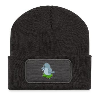 Seal Soccer Player Soccer - Recycled Patch Beanie - dark grey - Front