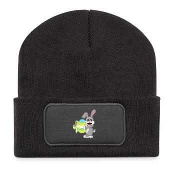 Arc de Pâques du Lapin - Beanie recyclé à patch - charbon - Devant