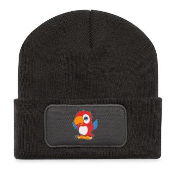 École de crayon Perroquet Pupil - Beanie recyclé à patch - charbon - Devant