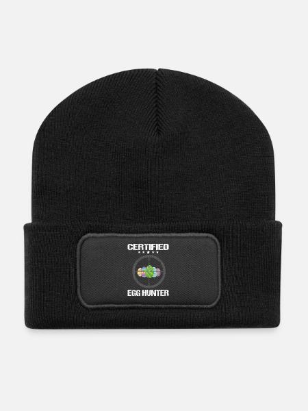Certified Egg Hunter - Recycelte Patch Beanie - Schwarz
