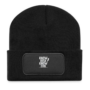 Connaître les risques Connaître S’amuser Escalade de bloc - Beanie recyclé à patch - noir - Devant