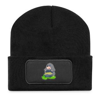 Coffre au trésor de taupe Or - Beanie recyclé à patch - noir - Devant