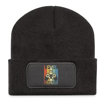 Level 22 Freigeschalteter offizieller Teenager - Recycelte Patch Beanie - Dunkelgrau - Vorne