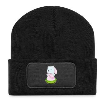 Polar Bear Bridal Wedding Dress Wedding - Recycled Patch Beanie - black - Front
